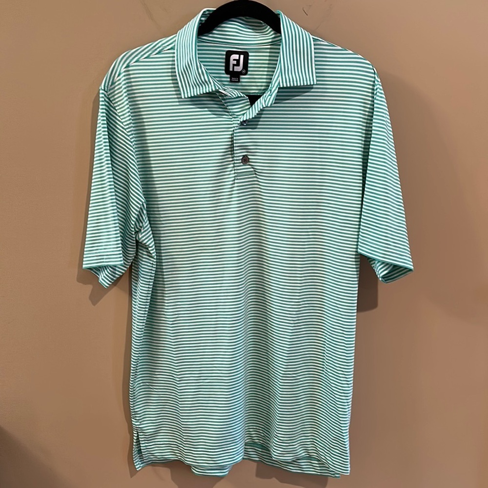 FootJoy Men's Performance Lisle Feeder Stripe Polo